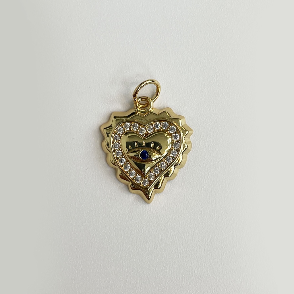 Jagged Heart with Black Stone
