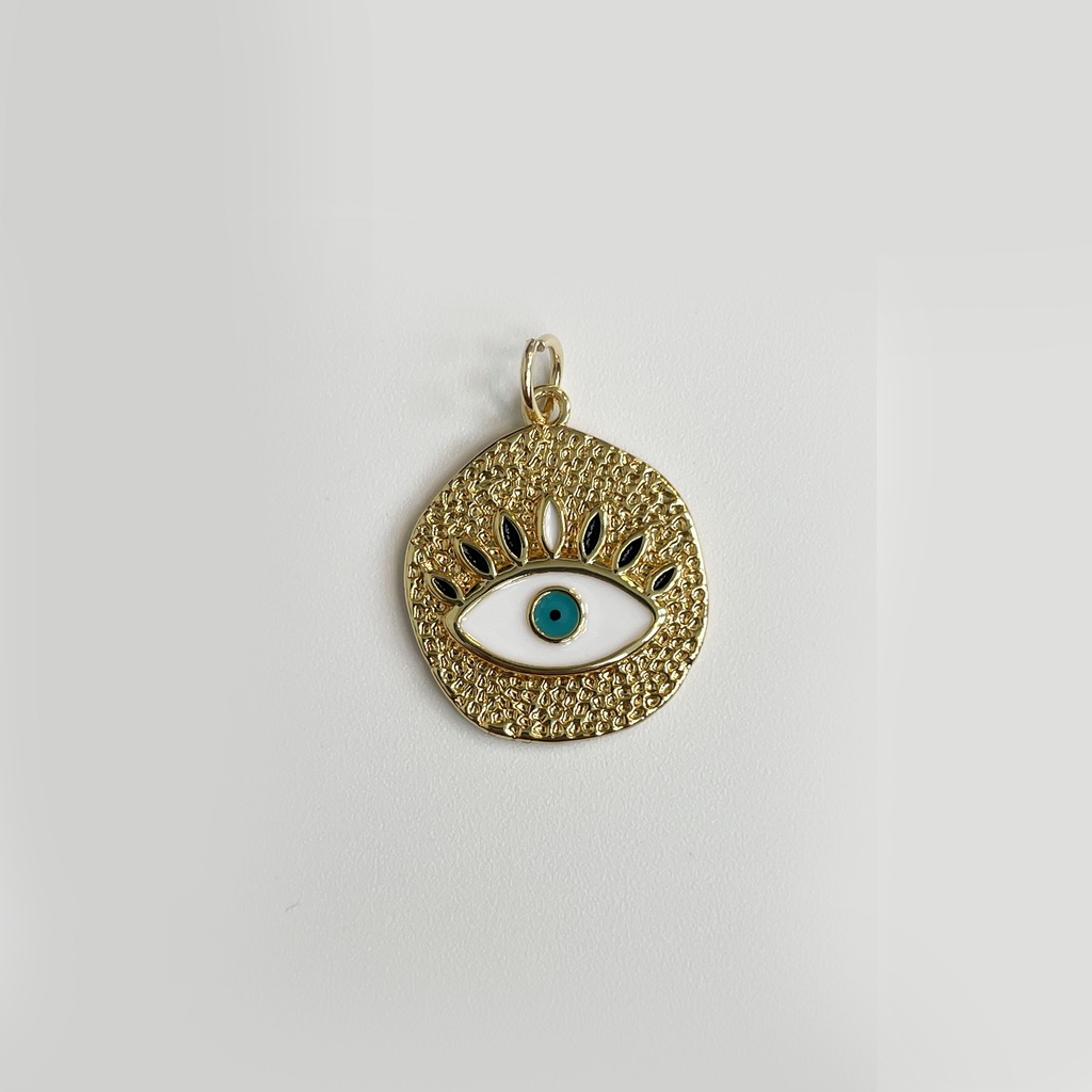Round Pendant with White Eye