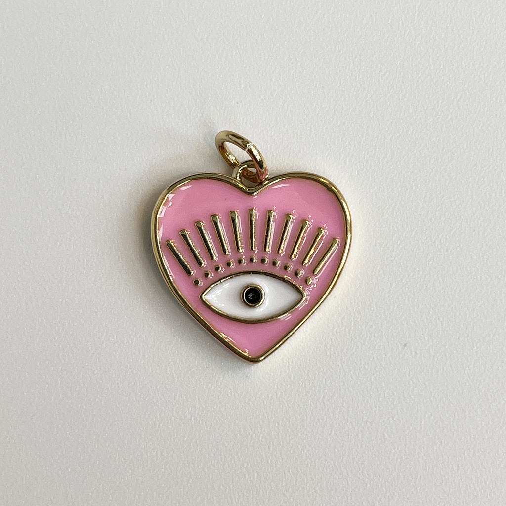 Pink Heart with White Eye
