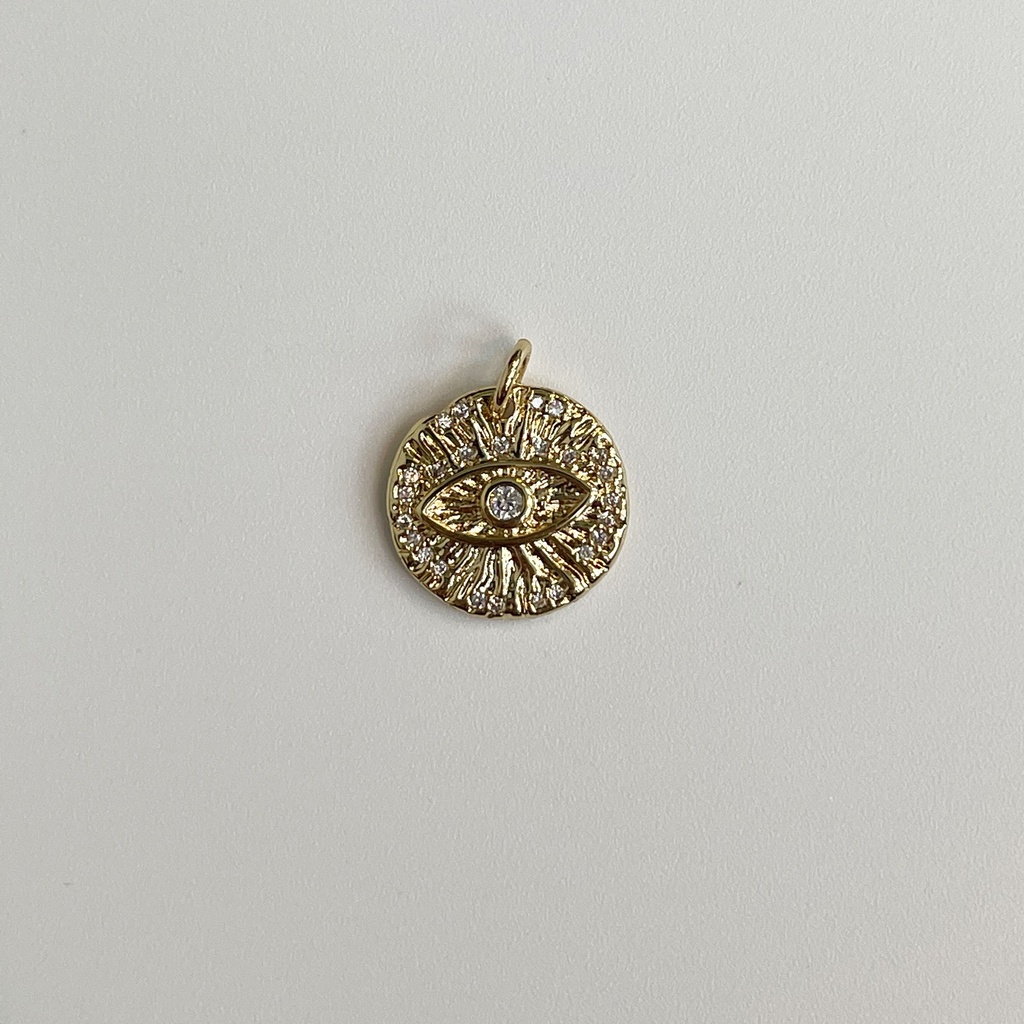 Textured Plate w Eye/Rhinestone