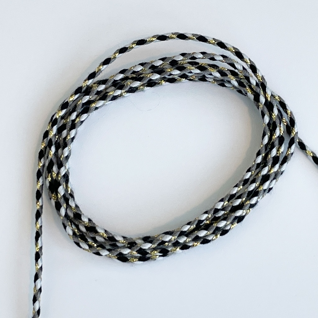 Black/Grey/White Woven Rope