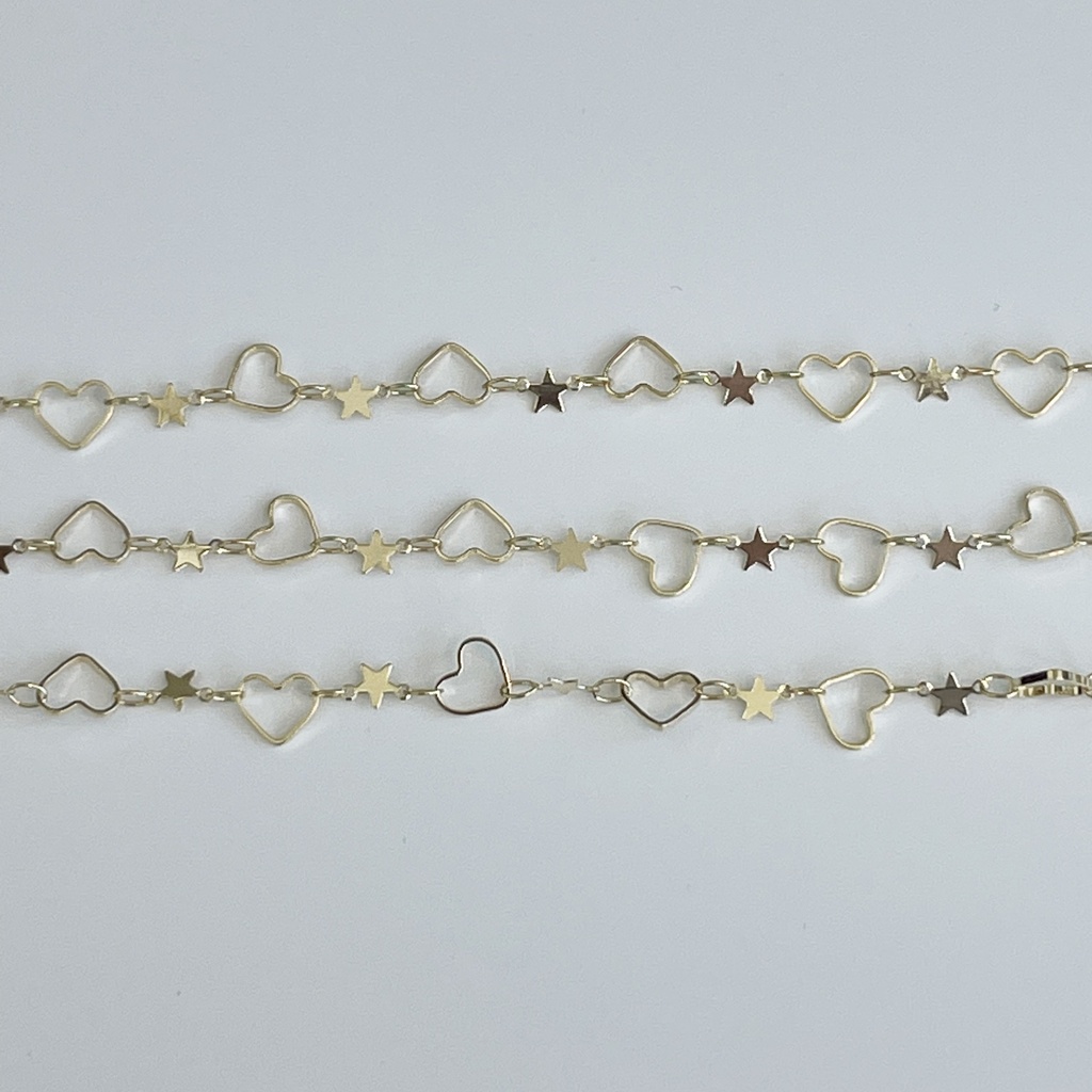 Heart Star Link Chain