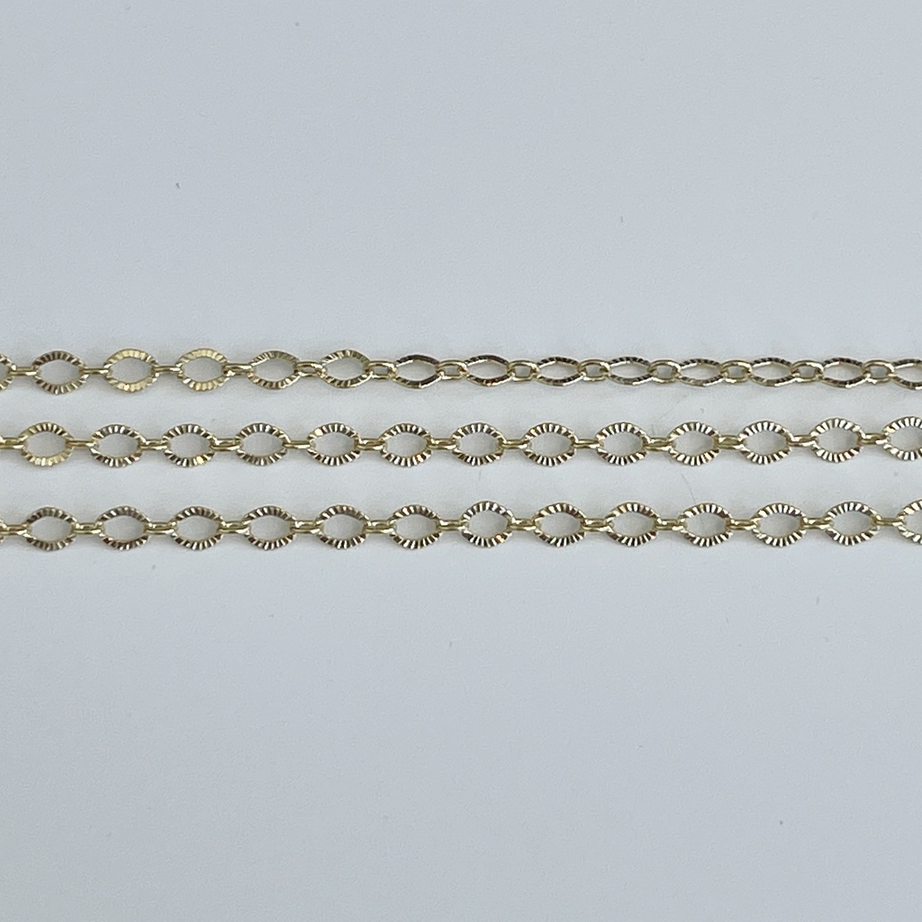 Textured Oval Link Chain