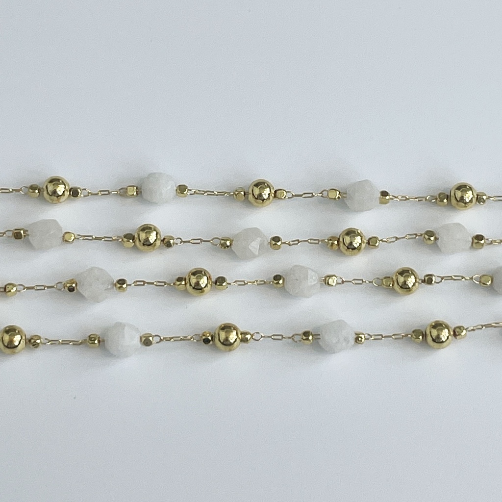 White Stone Chain