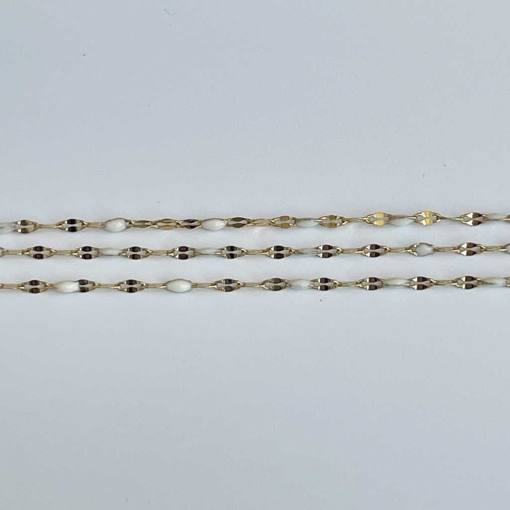 White Enamel Flat Chain