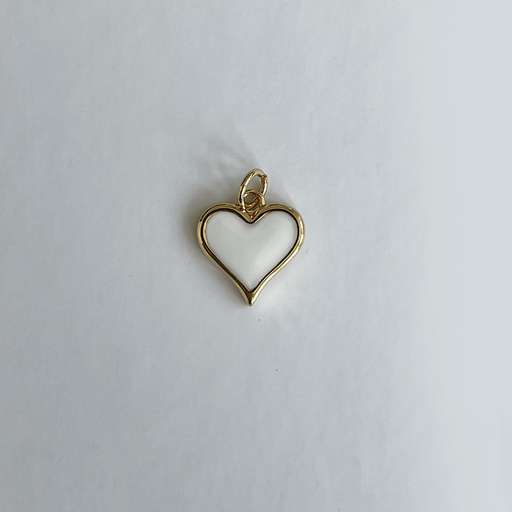 White Heart w Gold Outline