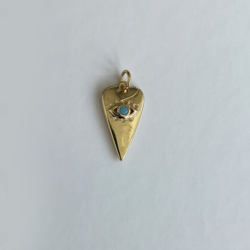 Triangle Pendant w Blue Stone