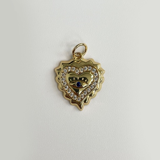 Jagged Heart with Black Stone