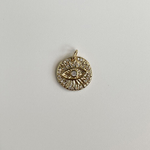 Textured Plate w Eye/Rhinestone