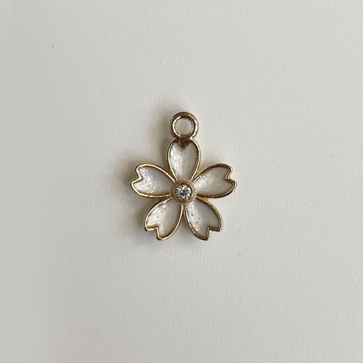 White Sakura w Rhinestone