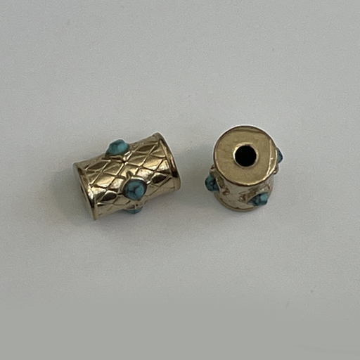 Tube Spacer w Blue Bead
