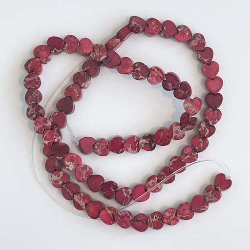 Rosey Red Heart Stone