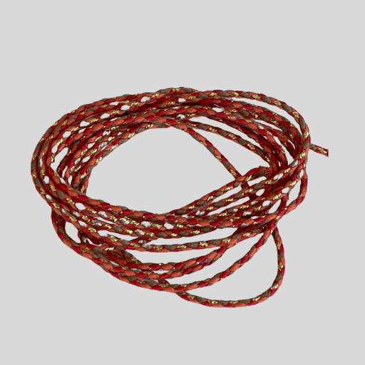 Red/Gold/Beige Woven Rope