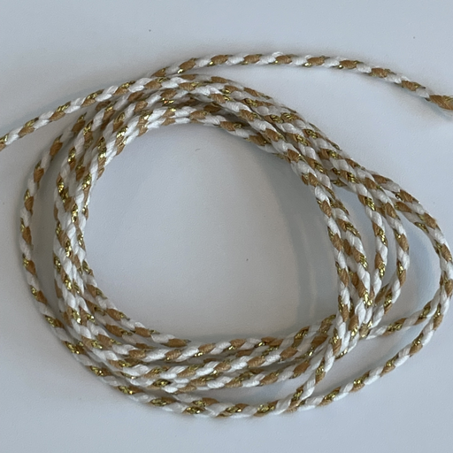White/Beige/Gold Woven Rope