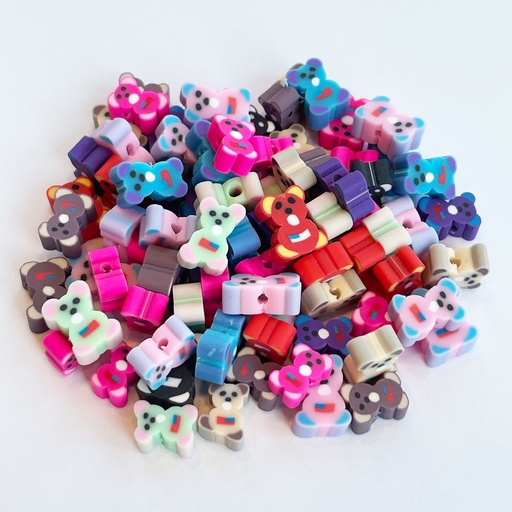 Multicoloured Polymer Teddy Bears