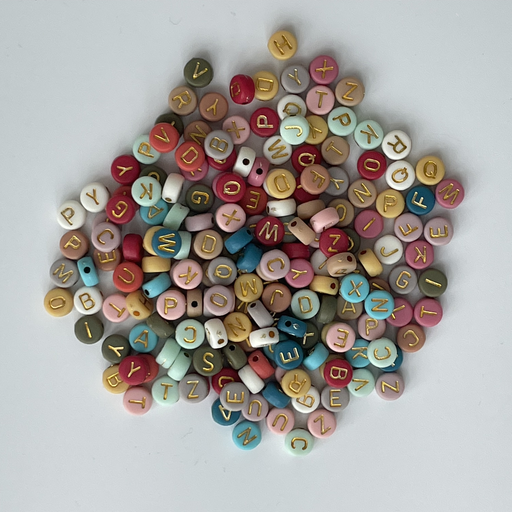 Round Matte Multicoloured Alphabets