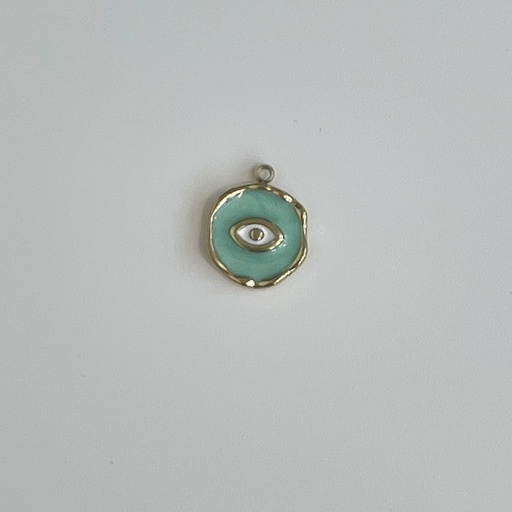 Round Neon Blue Plate w Eye