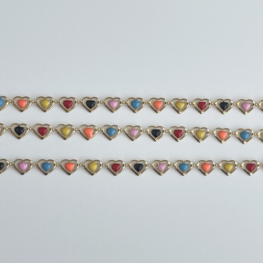 Multicoloured Heart Chain