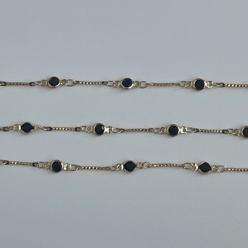 Black Glass Bead Chain