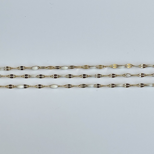 White Enamel Flat Chain