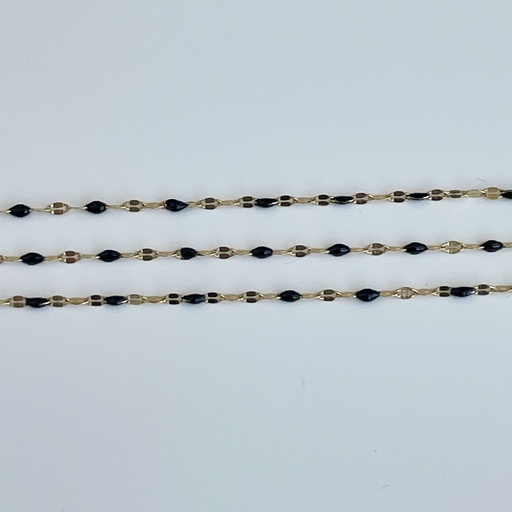 Black Enamel Flat Chain