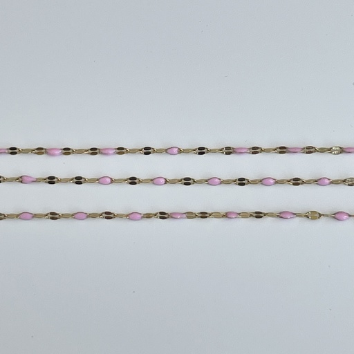 Pink Enamel Flat Chain