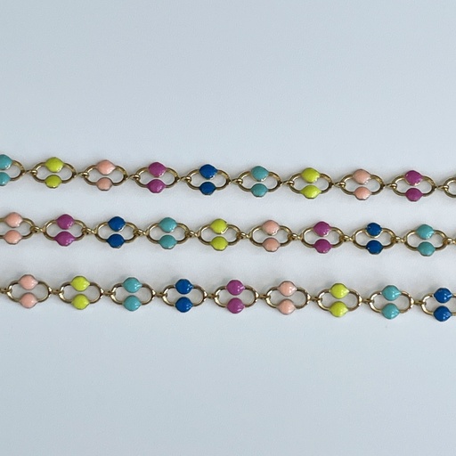 Flat Multicoloured Cable Link Chain