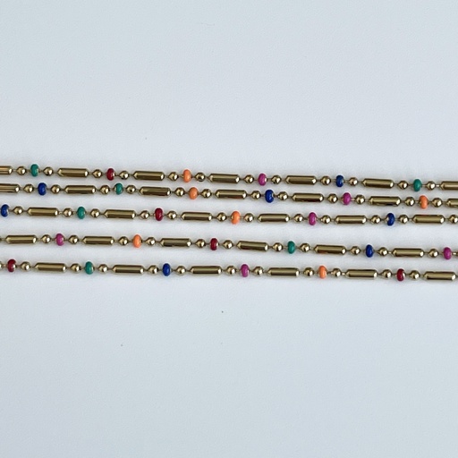 Multicoloured Ball Chain w Cylinders